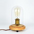 Bedside Bedroom Wooden Bell Table Lamp Modern Glass - 4