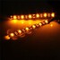 Universal Motorcycle Bike Amber LED 2Pcs Turn Signal Indicator Blinker 5630 SMD Strip Light - 9