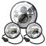 LED Pair Passing Projector Headlight 4.5inch Lights 7inch Motorcycle Harley - 1