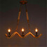 E14 Country Rope Vintage Chandelier Three Industrial American Head - 2