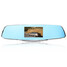 Dual Lens Camera G-sensor Dash Recorder Rear View Mirror Inch HD 1080P Car DVR - 1