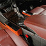 PU Leather Car Seat Organizer Filler Phone Holder Pot Grain Gap Slit Storage Box Money - 2