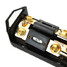 Gold Two Car Stereo Audio 60A One in Plate Inline Fuse Holder - 4