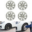 Caps Trims Universal Car Sliver Tyre Wheels ABS Set of 14 Inch Covers HUB - 1
