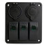 Gang 5V 2.1A Green Circuit Car Marine Boat DC Waterproof LED Rocker Switch Panel Breaker - 2