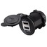 Charger Adapter Motorcycle Cigarette Lighter Power Dual USB Socket - 4