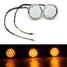 Light Lamp Pair 12V Universal Motorcycle Bike Turn Signal Indicator Blinker Round LED - 1