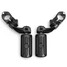 Black Type Rear Adjustable Short Harley 1.25inch 3.2cm Foot Pegs Pedals - 4