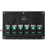 12V 24V LED Switch 6 Gang Rocker Voltmeter Power Charger Dual USB Socket - 3