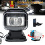 Headlight 75W Remote Control Spotlight 360 Degree Marine Searchlight Vehicle 12V - 8