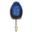 Uncut Blade 3 Button Remote Key Case with Blue Ford Transit Connect - 3