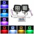 Offroad 4X4 Halo Ring Pair 3inch RGB Control Multi Color SUV 4WD LED Work Light Bar - 1