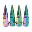 Nozzle Air Valve Spiked 4pcs Long Colorful Stem Cap Aluminum Tire Wheel Thread - 1