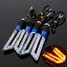 4pcs Blue Light Lamp Universal Motorcycle Turn Signal Indicators - 3