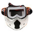 Detachable Modular Face Mask Shield Goggle Motorcycle Helmet Protect - 5