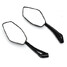 Black Universal 10mm Thread Motorcycle Rear View Side Mirrors Metal 8mm - 3