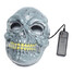Halloween Skull Skeleton Face Mask Costume Riding Up LED Light Scary Adult - 1