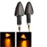 Motorcycle Motor Bike Amber LED Arrow Turn Signal Indicators Light Pair 12V - 1