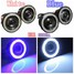 Blue White 3inch Ring LED Halo Projector Fog COB Light Headlight Angel Eyes 12V Car - 1