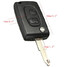 Peugeot 206 Remote Flip Key Fob Case Replacement Blade Conversion - 2