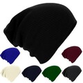 Slouchy Unisex Solid Men Women Ski Winter Hat Cap Warm Stripe Knitted Beanie