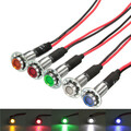 LED Dash Panel Indicator Warning 8mm 12V Signal Light Lamp 5 Colors