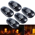 Clear Lens Amber Light Running Black Plastic 5pcs Cab Roof LED Marker Lamps Top