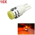 Wedge Bulb 12V 1.5W Amber Turn Signal Lamp W5W LED Side Maker Light Car 10Pcs T10