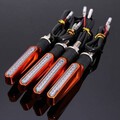 Light 4pcs Motorcycle LED Turn Signal Indicator Blinkers Amber Orange