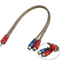 Adapter Connector 2 X Lead Male Audio RCA Splitter Cable Female