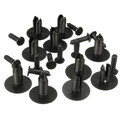 Clips For BMW 10pcs Rivet Bumper Retainer Trim Nylon Black Fastener