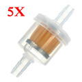 5X Universal Motorcycle Liquid Fuel Filter Petrol Gas Gasoline