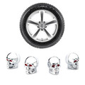 Cover for Car Truck Motorcycle Skull 4PCS 8mm Stylish Tire Wheel Tyre Valve Caps Bike