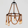 Country Hemp Industrial Retro Rope Pendant Lights