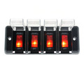 Car Caravan 12V 4 Marine Boat Rv LED Light Bar Rocker Switch Panel