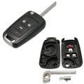 Chevrolet Replacement 4 Button Sonic Flip Folding Remote Key Shell Case FOB
