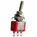 Red 6A 250V Mini SPDT 3 Pin Toggle Switch 125V 3A
