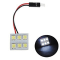 Light Bulb Car White LED 5050 6SMD Interior Dome Door Reading Panel