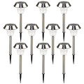 Steel Lawn Garden Lamp Light 1-led White
