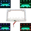 License Plate Frame LED Flash Scooter Colorful Light For Motorcycle Lamp