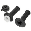 Motorcycle Handlebar Grips Pair Black Rubber Handle Bar 22mm