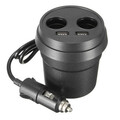 DC 12-24V Cigarette Lighter Socket Adapter Splitter Car Holder 2 Way USB Charger