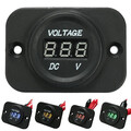 12V-24V Car Boat Marine Motorcycle Voltmeter Voltage Meter Gauge Waterproof LED