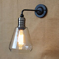 Wall Sconce American Country Style Glass Mediterranean Transparent