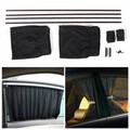 Fabrics UV Protection Adjustable Car Sunshade Knitted 3M Curtain Tracks