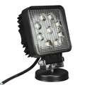 Square UTV Floodlight 4x4 Offroad 6000K 27W Truck Boat LED Work Light Bar