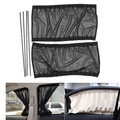 Window Sunshade Adjustable Car Side Window Curtains Tracks