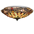 Fixture Inch Dining Room Ceiling Lamp Living Room Shell Shade Retro Flush Mount