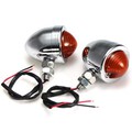 Turn Lights Bullet 12V Red Chrome Dual Pair Harley