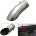 Exhaust Tail Curved Car 60mm Chrome Pipe Down Steel Blow Bumper Trim Tip